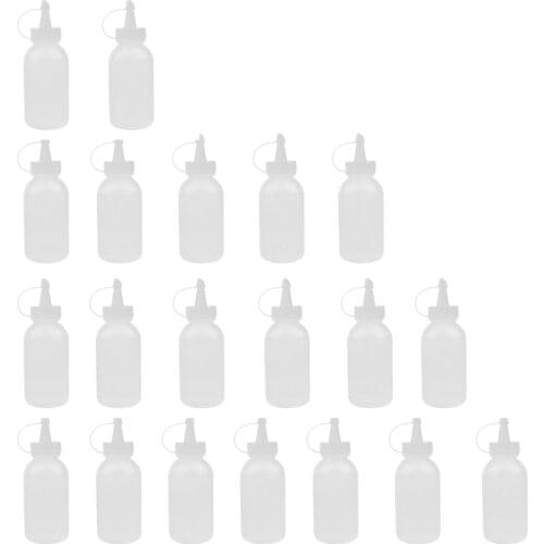20pcs 100ml Glue Applicator Bottle Plastic Liquid Tip Bottles With Cap for DIY Craft