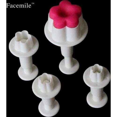 2018 Hot Sale Special Offer 4pcs Plum Blossom Spring Die Sugar Cakes Baked Plastic Utensils Modeling Tools Kitchen Gadgets 01063