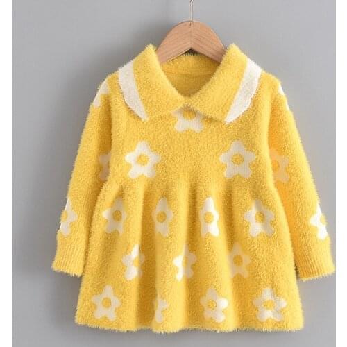 2020 Winter Fleece Girl Dress Spring Party Long Sleeve Children Clothes Kids Dresses For Girls New Year Clothing