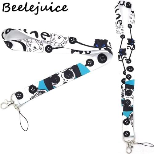 24pcs Coraline horror halloween kids 90s cartoon vintage Neck Lanyards ID badge card holder keychain Mobile Phone Strap Gifts