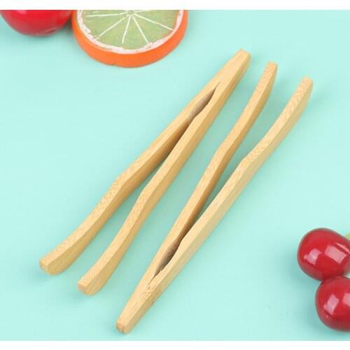 Hot Sale 4pcs Wooden Tea Clip Bamboo Kitchen Salad Food Toast Tong Tweezer Bacon Sugar Ice Tea Utensil Teaware Accessories
