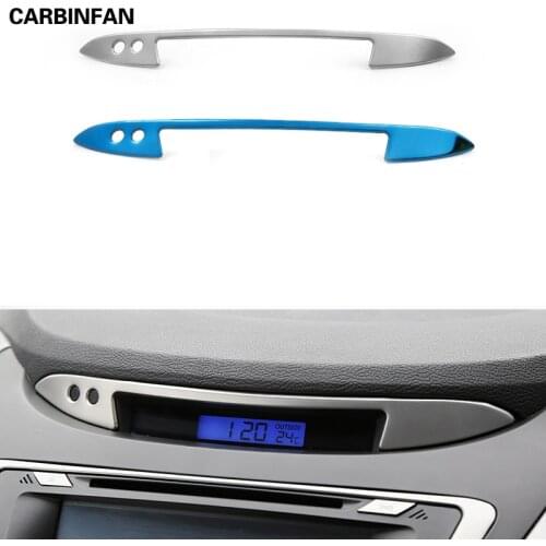 Car Central Clock Decorative Sequins LCD Screen Cover Trim Car Stainless Stylings For Hyundai Elantra Avante 2012-2015 C1956