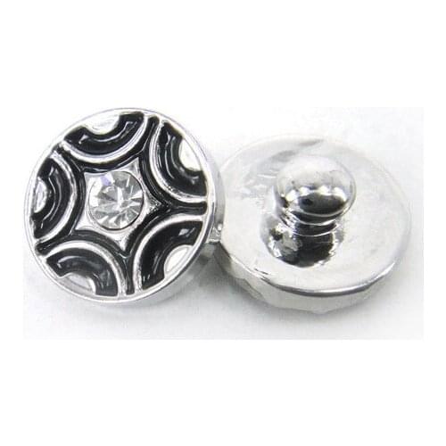 Free shipping Mini 1.2cm enamel & CZ stone charm DIY button metal charms