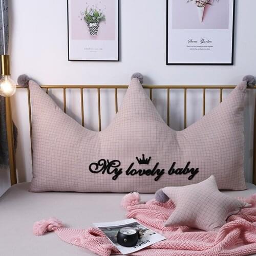 Big Bed Cushion Cotton Embroidery Soft Back Cushion Large Waist Support Pillow Home Textile Bedside Pillow