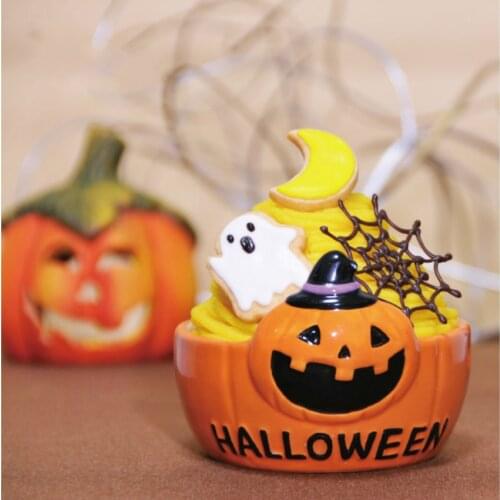 Hamster Bowl Pumpkin Black Cat Elf Pet Bowl Dessert Mousse Jelly Cake Pastry Cup Creative Bowl