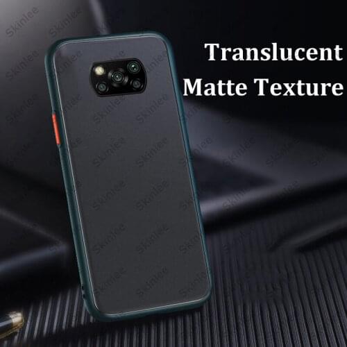 Skinlee For Poco X3Pro Case Translucent Skin Matte Hard Cover Shockproof Case For Xiaomi Poco X3 NFC Cover