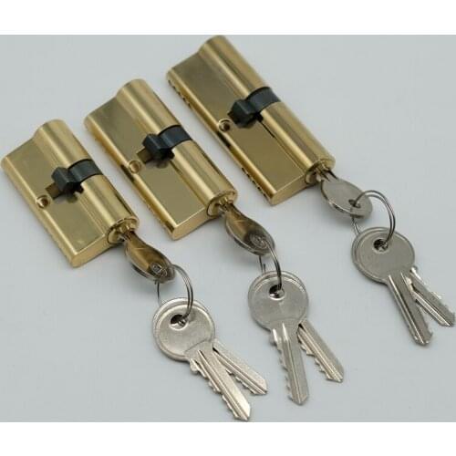 Europe style copper lock cylinder Brass Door Lock Cylinder with keys