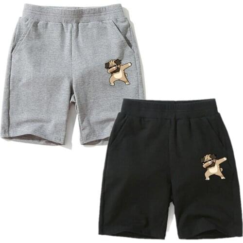 Cute puppy pug shorts Dab funny kids pant children fashion bottoms girl boys clothing Shiba icon kid cotton short pants 3-14T