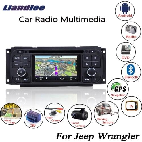 For Jeep Wrangler 2003-2006 Android Car Radio CD DVD Player GPS Navigation Maps Camera OBD TV Screen Media