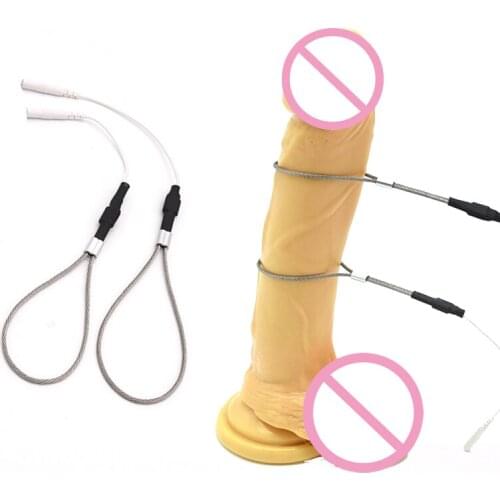Electric Shock Penis Ring Mens Medical Themed Delay Ejaculation Cock Ring Pulse Physical Therapy Orgasm Toys Steel Cock Rings
