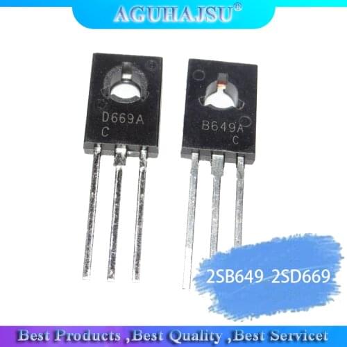 5Pair 2SB649AC 2SD669AC TO-126 2SB649 2SD669 (5pcs B649+5pcs D669 )PNP NPN Epitaxial Planar Transistors