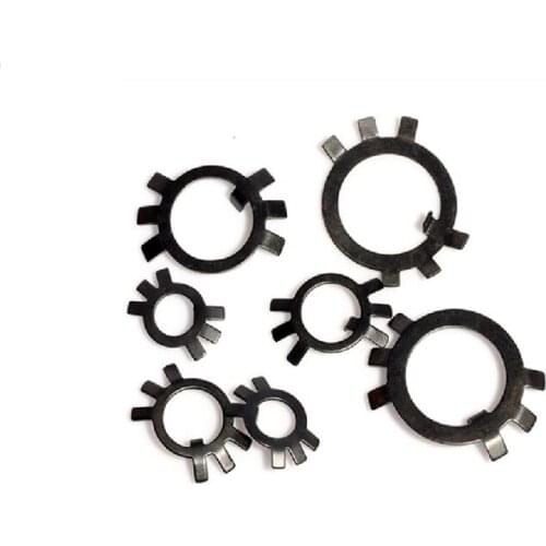 GB858 [M10-M60] Tab Washers For Round Nuts Black Check out the gasket Lock washer with Six claw washer
