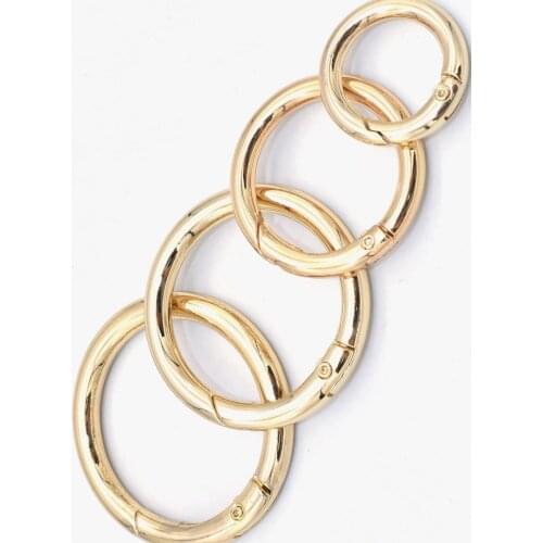 1" Spring Buckle Light Gold O Ring Zinc Alloy Snap Trigger Buckle Spring Gate Clasp DIY Accessories Purse Bag Handbag Hardware