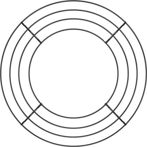 Round Hoop DIY Christmas Decoration Wire Wreath Frame Wall Hanging Sturdy For Wedding Metal Valentines Decorations