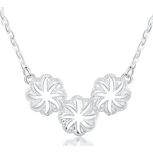 LN024 Free shipping Popular WOMEN Beautiful fashion Elegant silver color charm retro pretty Lady Necklace jewelry