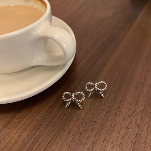 Miuoxion Retro Knotted Bow Earrings Fashion Personality Punk Party Jewelry For Women Feature Namour Charm Gift All Seasons