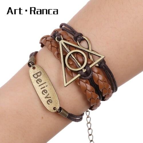 Fashion Belief Halloween Bracelet Mens and Womens Cortex Knitted Punk Bracelet