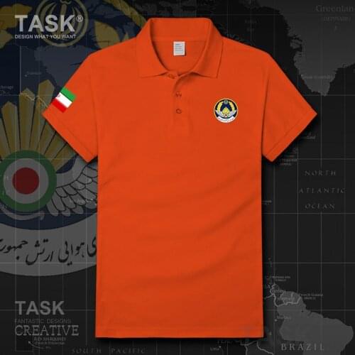 Air Force Islamic Republic of Iran Persia IR Iranian military air force Brand New Cotton Short Selvee Business Men Polo Shirts
