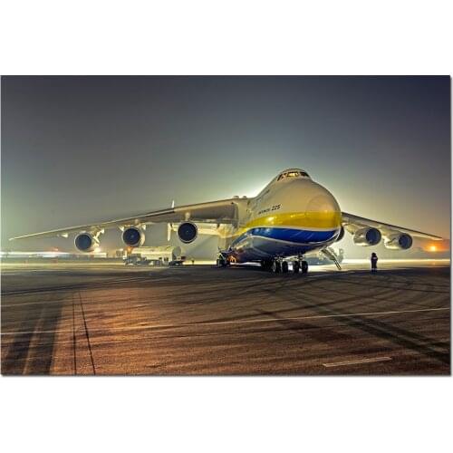 Transport Aircraft An 225 Mriya Wallpaper Wall Art Posters Canvas Cloth Fabric Print Painting for Home Decor Picture
