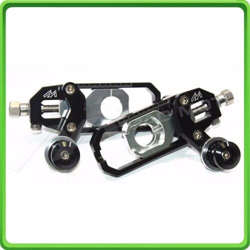 Motorcycle Chain Tensioner Adjuster with spool for KAWASAKI Ninja ZX6R ZX-6R 2005 2006 2007 2008 2009 2010 2011 2012 Black&Silve