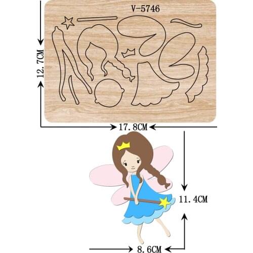 New girl wooden dies cutting dies for scrapbooking Multiple sizes V-5746