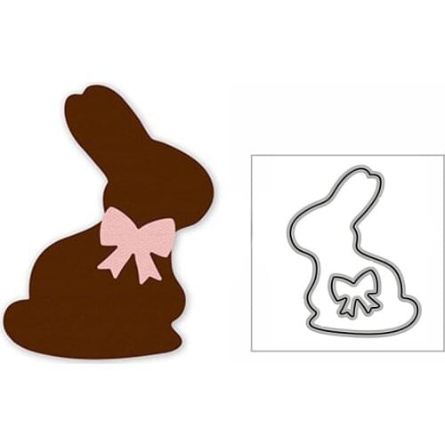 New Sitting Bunny Bow Animal 2020 Metal Cutting Dies for DIY Scrapbooking and Card Making Decorative Embossing Mold No Stamps