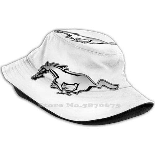 Logo Print Bucket Hats Sun Cap Logo Automobile Because Car Sport Muscle Car Usa American