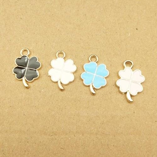 10pcs 11x18mm enamel flower charms for jewelry making and crafting cute earring pendant necklace bracelet charms