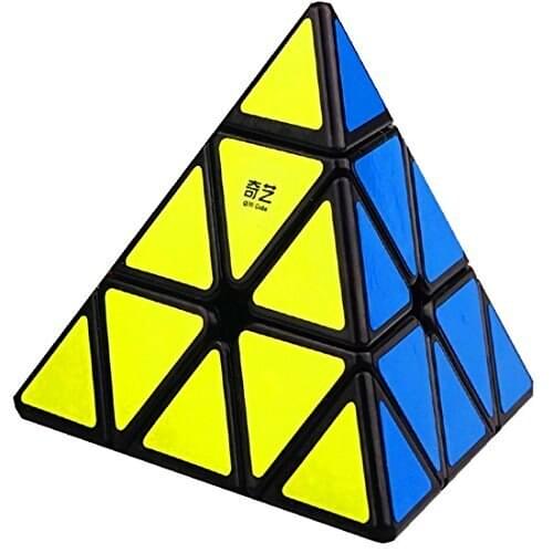 QIyi Pyramid Cube, 3x3 Pyramid Speed Cube Triangle Cube Puzzle Black
