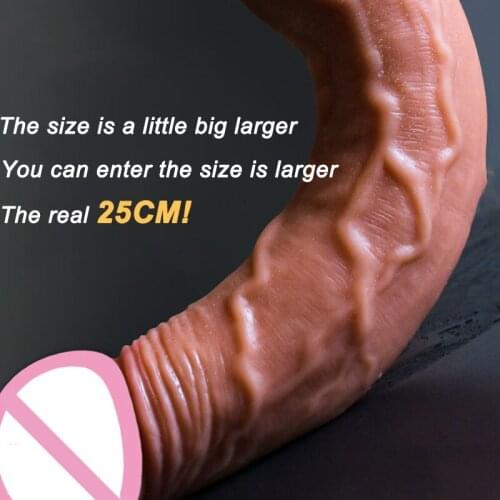 Realistic Penis Soft Sexy Huge Dildo Skin Feeling Female Masturbator Double-layer Silicone Suction Cup Big Dick Dildos for Women