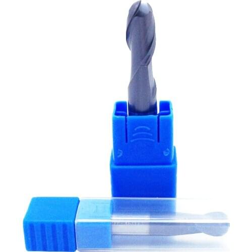 R4*60*8D Real HRC45 2 flutes carbide alloy ball nose end mill milling cutter CNC router bit