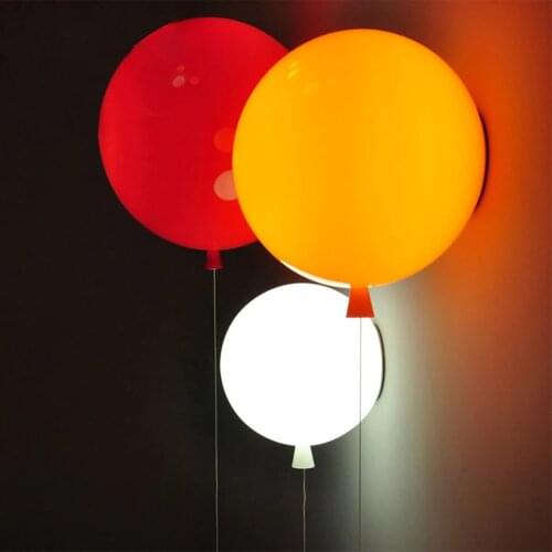 Modern Colorful Balloon Wall Lamps 20/25/30/35cm Pull Switch balcony Bedroom Bedside Corridor child Room wall sconce Wall Light