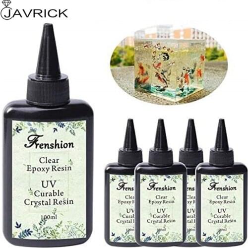 100ml UV Resin Hard Type Crystal Clear Glue Ultraviolet Curing Epoxy Resin Jewelry Making Solar Cure Sunlight Resin Mold