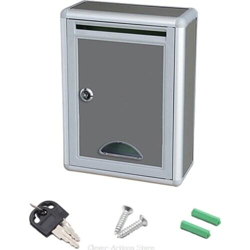 Vintage Aluminum Alloy Lockable Secure Mail Letter Post Box Mailbox Post Box for Home Garden Ornament Decor Au 28 20 Dropship