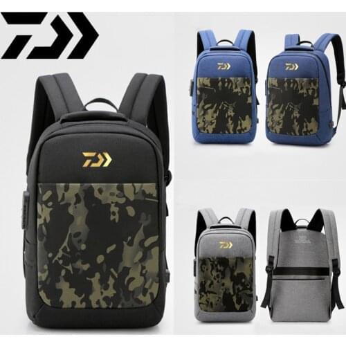 2019 Daiwa Fishing Backpack Waterproof Fishing Lures Reel Bag Adjustable Straps Fish Tackle Storage Bag Fishing Tackle Boxes Bag