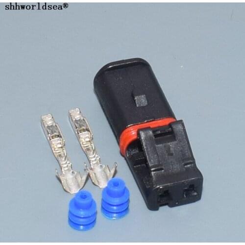 Worldgolden 1.2mm Connector cable Terminal plug connectors jacket auto Plug socket 2 pin female Connector automotive