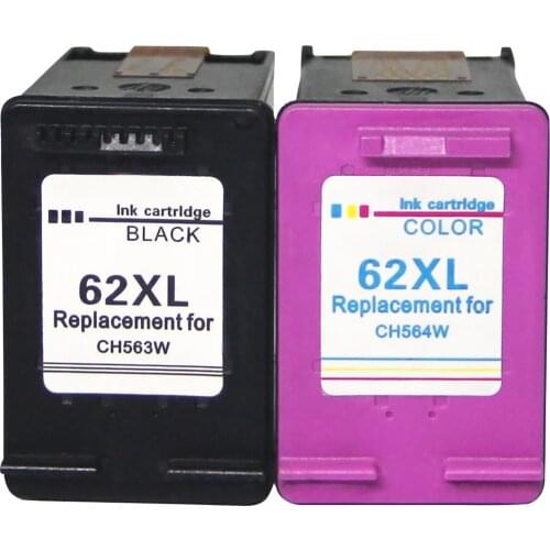 Replacement for HP 62 XL ink cartridges for HP Envy 5640 5540 5546 5544 5644 HP OfficeJet 5742 5744 200 250 mobileprinters