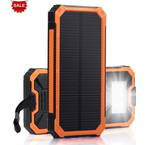PowerGreen Keychain Mini Power Bank 15000mAh Festival Gift Solar Cell Charger Solar Battery Bank for Mobile Phone
