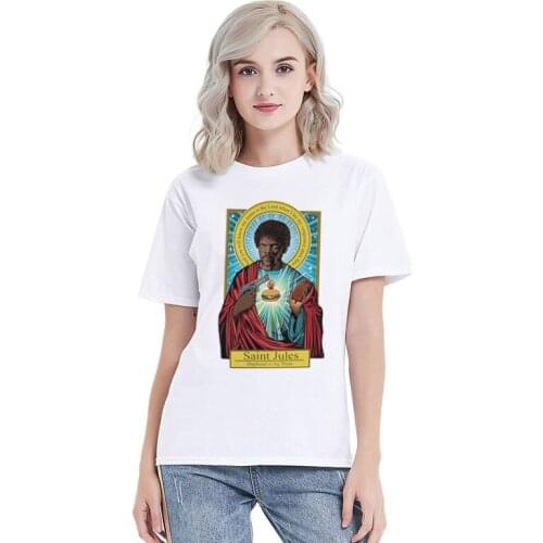 Women T Shirt Hillbilly Vintage Tshirt Femme Summer Pulp Fiction Short Sleeve Cartoon Print Camisas Mujer New Loose T-Shirt 2019