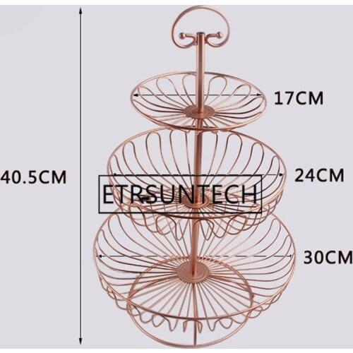 10sets 3 Tier Cake Stand Metal Buffet Dessert Cupcake Fruit Food Platter Serving Display Holder Wedding Party Supplies