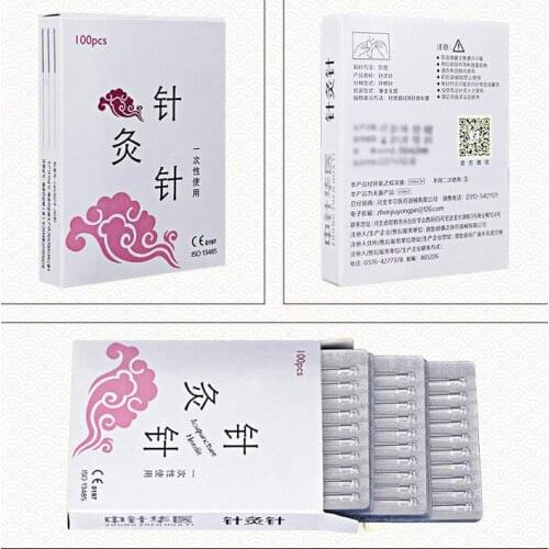 Handle 100 piece in acupuncture needle with ring the disposable use asepsis acupuncture needle is independent