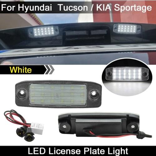For kia Sportage 2011-2015 Car Rear white LED license plate light number plate lamp