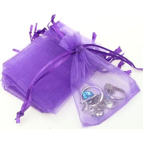 50pcs 10*15cm Organza Bags Wedding Pouches Jewelry Packaging Bags Nice Gift Bag Multicolor Tulle Fabric Wholesale 6zSH314-50