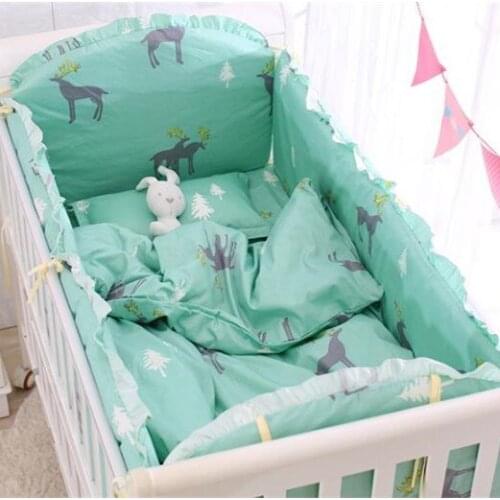 6/9PCS Elk baby bedding sets baby bed protection baby crib bumper Safety teen room decor 120*60/120*70cm