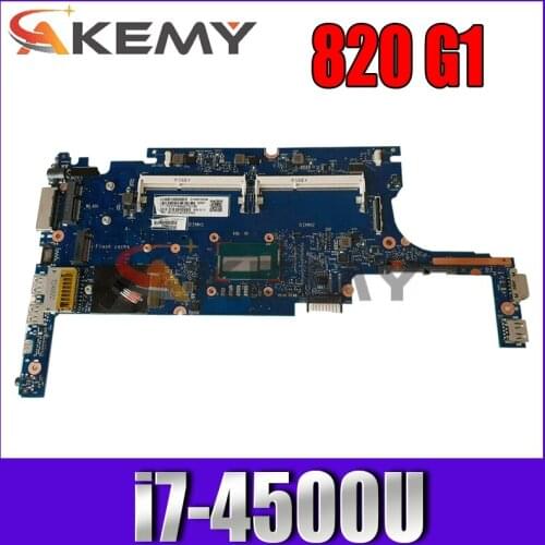 AKemy Laptop motherboard For HP EliteBook 720 820 G1 I7-4500U Mainboard 817920-601 817920-501 6050A2560501-M3-A02 SR16Z CPU