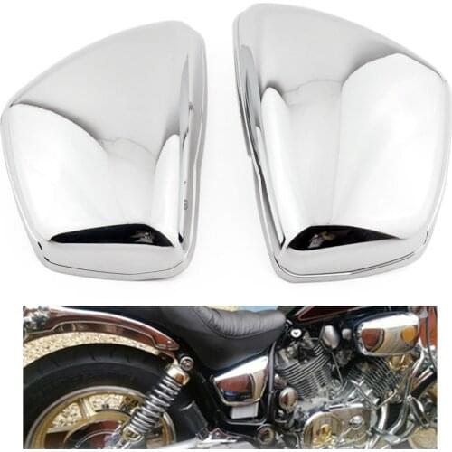 Bike Battery Side Fairing Cover Protection Guard Chrome Motorcycle Accessories For Yamaha XV700 750 1000 1100 Virago 1984-Up