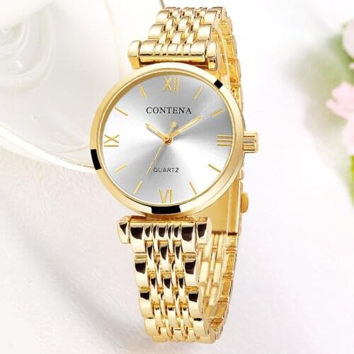 New Waterproof Gold Watch Women Quartz Watch Luxury Top Brand Ladies Wrist Watch Stainless Steel Dress Wristwatches Female Clock