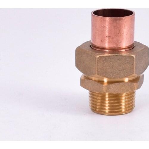 DN20 G 3/4" BSPP Male x Copper Inner Dia 22mm Brass Copper End Feed Fitting Union Connector Coupler Adapter Water Gas Oil