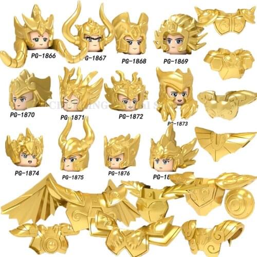 Anime Figure One Set Wholesales Plastic Toys Saint Seiya Building Block Twelve Constellations Modles For Kid Toy PG8212 PG8213