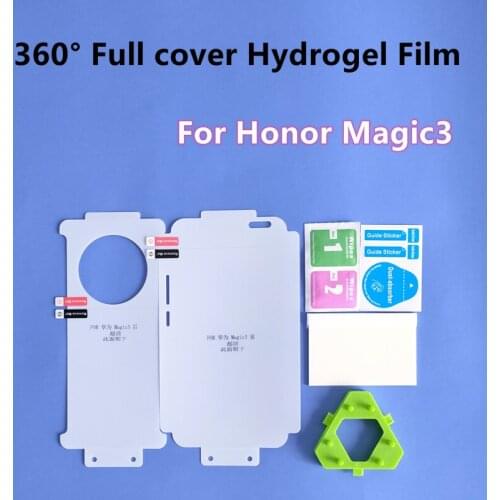 360° Full Cover Hydrogel Film For Honor Magic3 Screen Protector For Honor Magic 3 TPU Hydrogel Film Curved Fit Not Temper Glass